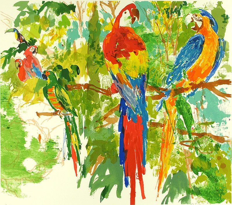Leroy Neiman Birds of Paradise